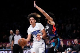 Magic rookie Anthony Black made his fourth start Tuesday night against the Nets. His teammates have noticed his confidence on the court. "I do like [that] he's got a little feistiness to him," Orlando center Moe Wagner said. "He talks a little smack sometimes which I like."