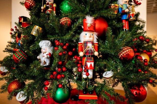 The Festival of Trees returns to Orlando Museum of Art for its 37th year with 50 designer trees including a nutcracker-themed tree on Nov. 9, 2023. The event, a fundraiser for the museum, goes on Nov. 11-19. (Patrick Connolly/Orlando Sentinel)